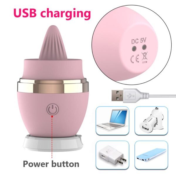 10-Mode Licking Tongue Egg Vibrator - Medical Silicone