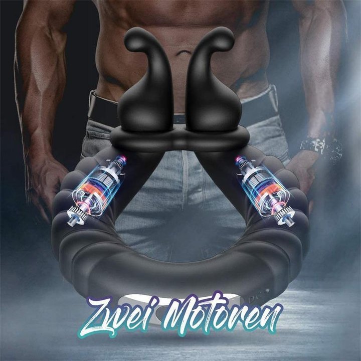 حلقة القضيب الاهتزازية المزدوجة