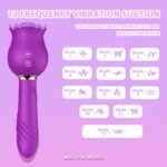 Rose Shaker Sucking G-spot Vibrator & Jump Egg Device for Women