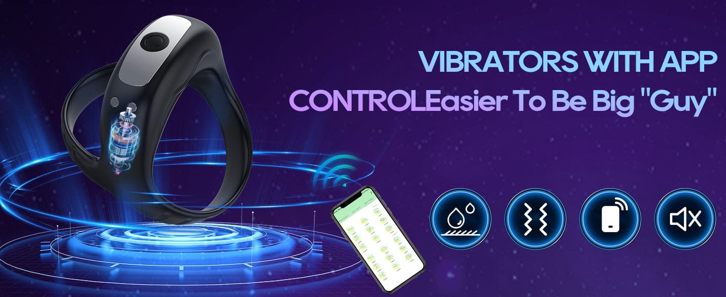 Vibrating Cock Ring with APP