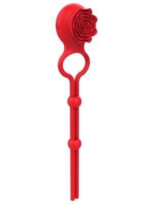 Rose Ring Locking Vibrating Penis Ring for Couples