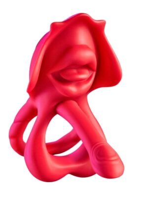 Realistic Mouth Biting Cock Ring & Clitoral Stimulator for Couples