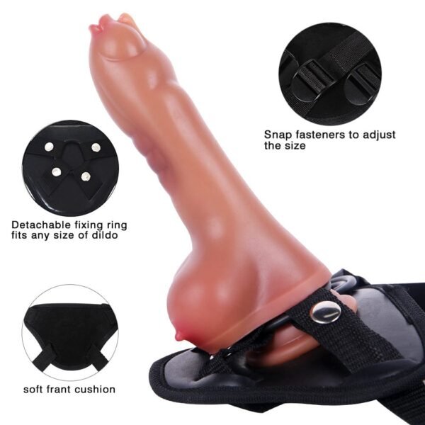 7.68 Inch Soft Manual Dildo with Double Breasts