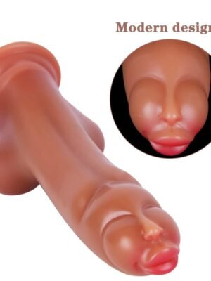 soft manual dildo with double breasts