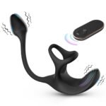 3-in-1 Vibrating Anal Plug & Testicle Stimulator with Cock Ring