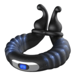 حلقة القضيب المزدوجة الاهتزازية الهزّازة المزدوجة للعضو الذكري