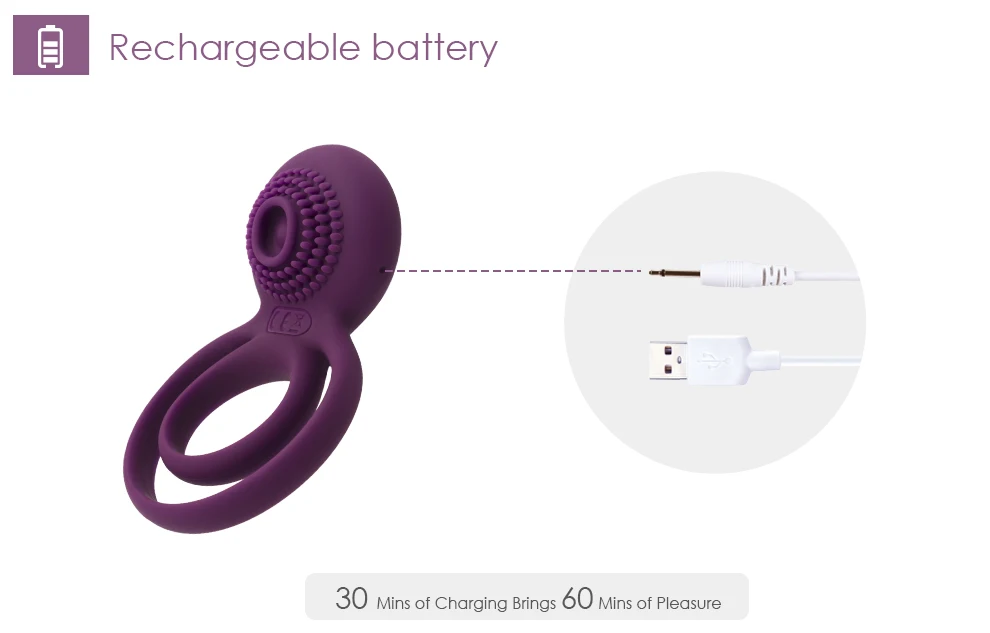 Anello per il pene vibrante maschile