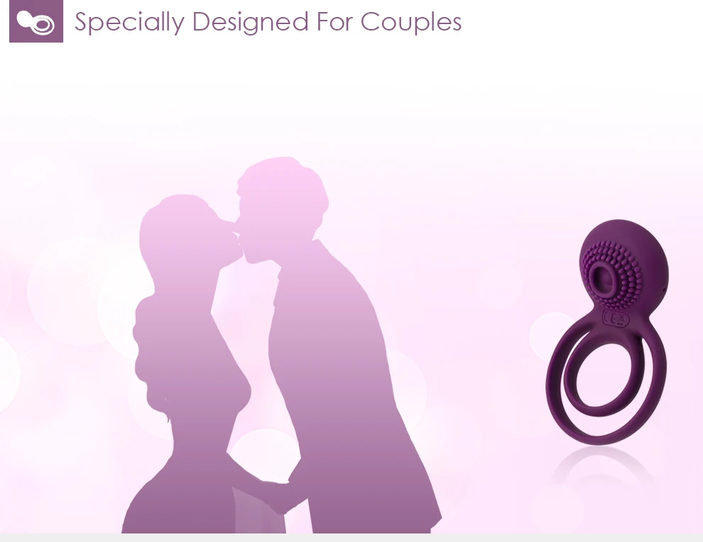 Anello per il pene vibrante maschile