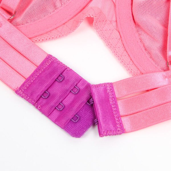 طقم حمالة صدر ورباط دانتيل نيون