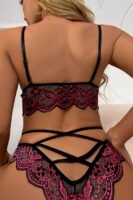 Soutien-gorge en dentelle marguerite contrastée