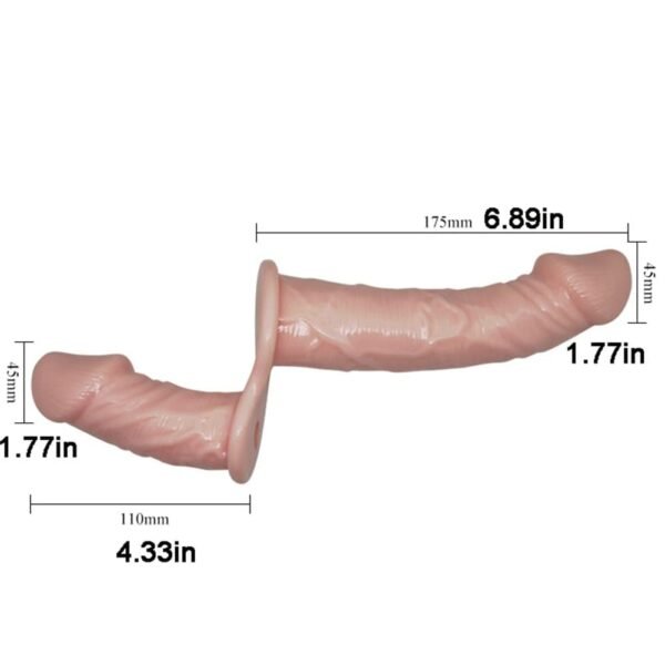 Vibrating Strap On Dildo Double Ended with Adjustable Harness