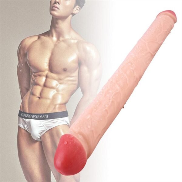 18.11'' Double-Ended Soft Silicone Anal Dildo