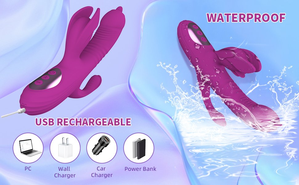 Trident 4-in-1 heating telescopic vibrator