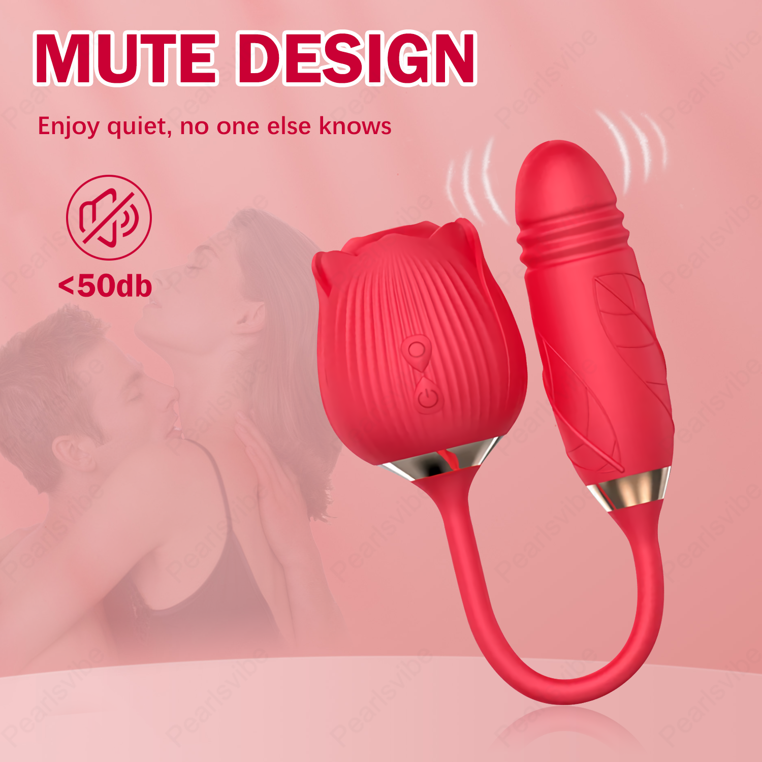 2-in-1 rose flower vibrator