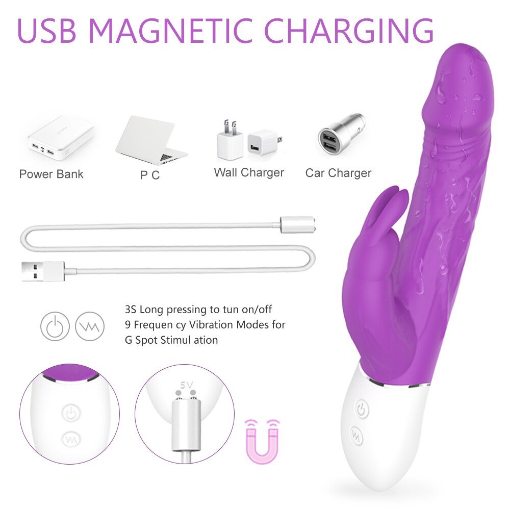 dual stimulation rabbit vibrator
