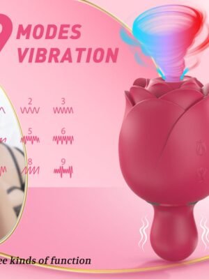 Vibrierendes Rosenspielzeug mit Absaugung