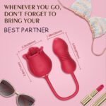Rose Toy Vibrator for Women - Telescopic Tongue Licker G-Spot Sex Toy