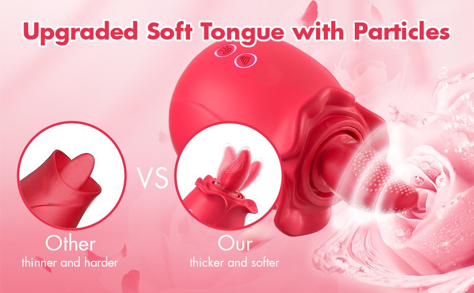 Rose sucking tongue vibrator