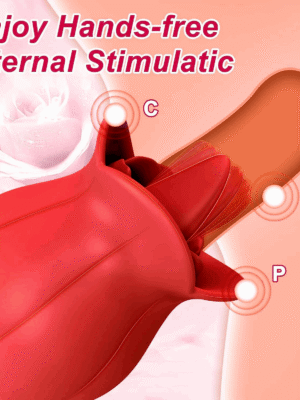 Rose Vibrator with Tongue Licking
