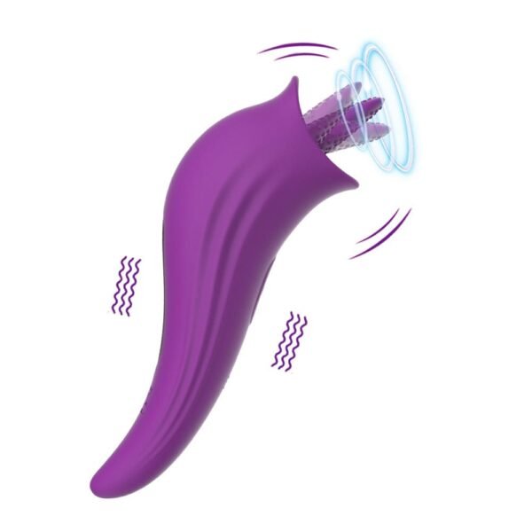 Realistic Tongue Licking Vibrator with USB Charging