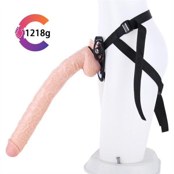 Huge 16.93 Inch PVC Strap-On Dildo