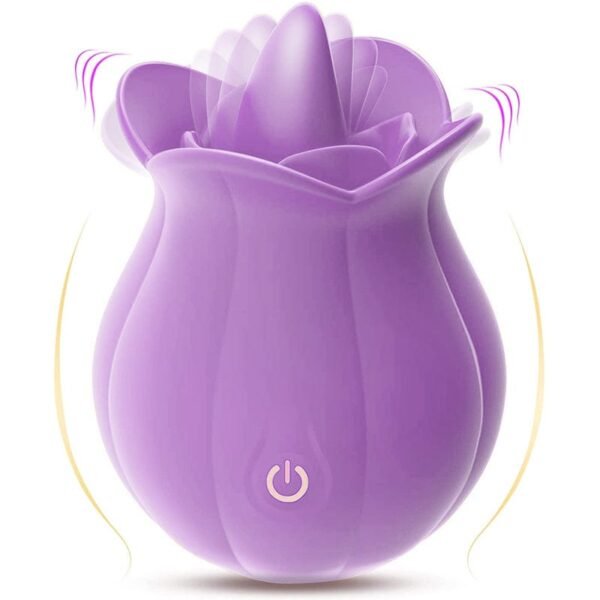 10 Speed Rose Vibrator with Tongue Licking Function
